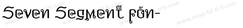 Seven Segment fon字体转换